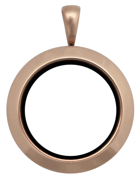 Rose Gold Medium Round Plain Locket image 0