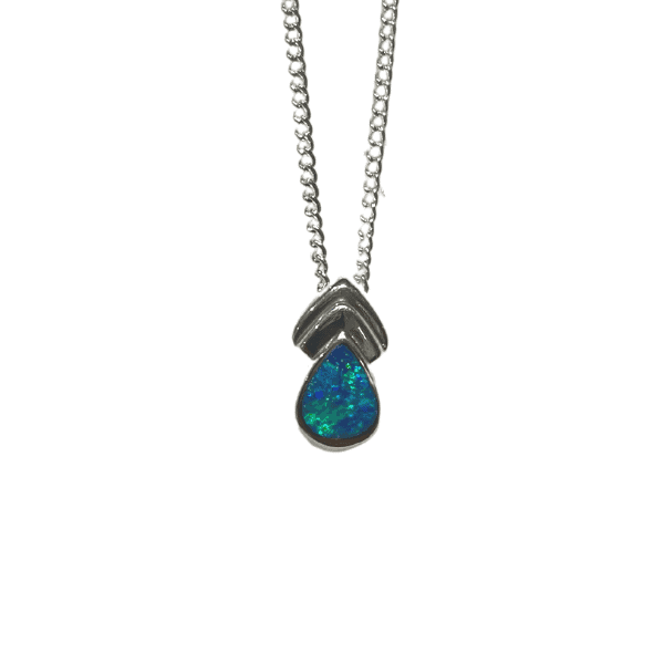 Opal Pendant Ocean Blue-Teardrop image 0