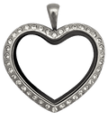 Locket Silver Standard Heart Crystal image 0