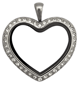Locket Silver Standard Heart Crystal image 0