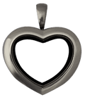 Locket Silver Medium Heart Plain image 0