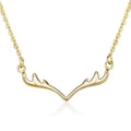 Necklace Spirit Animals Deer Antler-Gold image 0