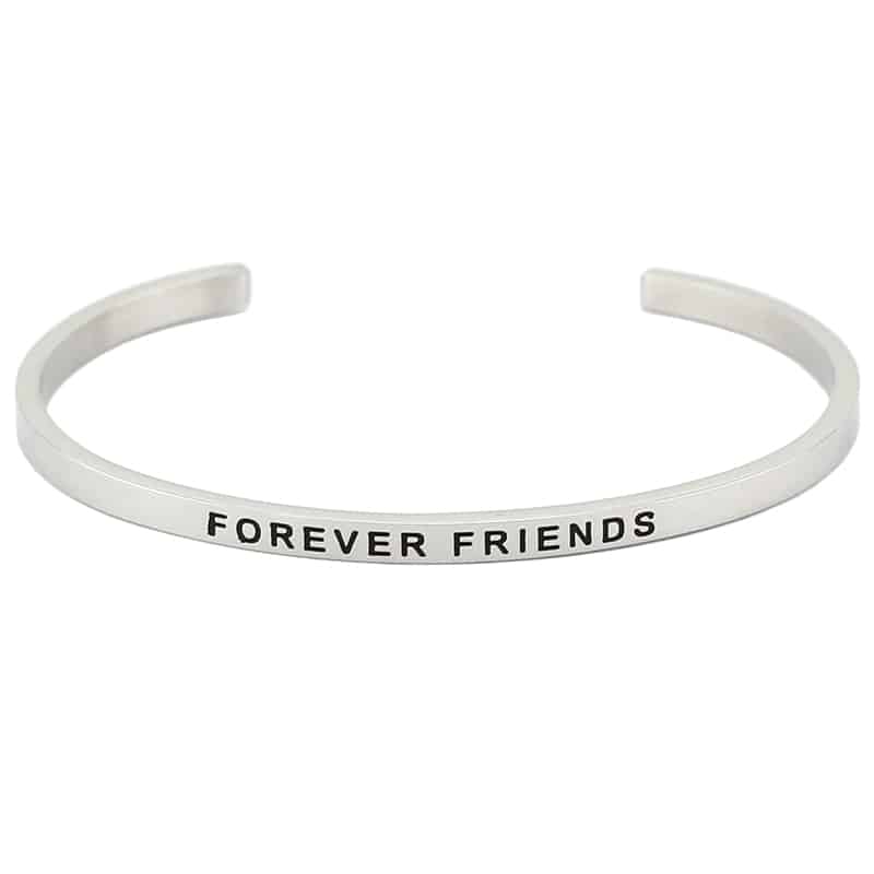 Mantraband Bangle Forever Friends Silver image 1