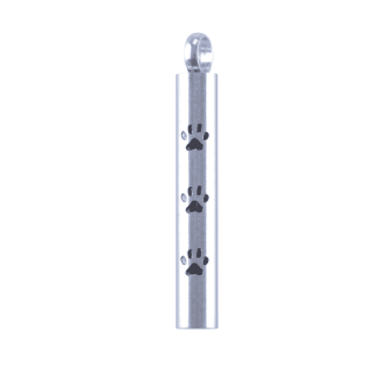 Urn Silver Tube 3 Paw Prints image 0