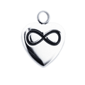 Urn Cremation Pendant-Silver Infinity Heart image 0