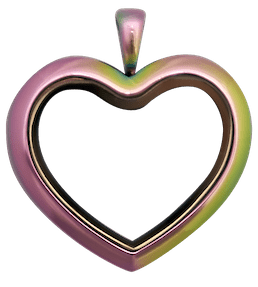 Locket Rainbow Standard Plain Heart image 0