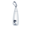 Urn Silver Tube with Cut out Heart image 0