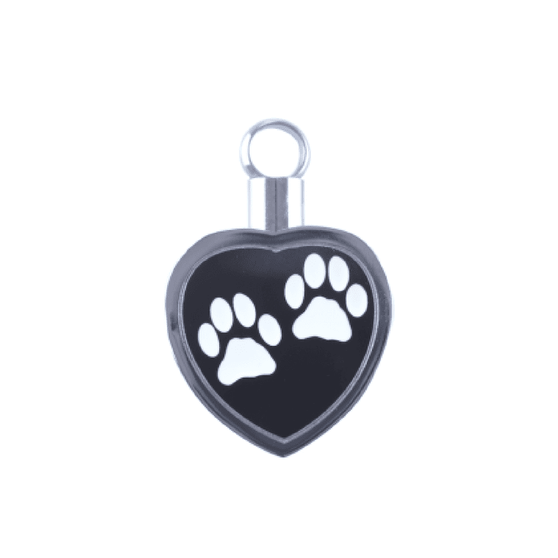 Urn Silver and Black Pet Print Paws image 0