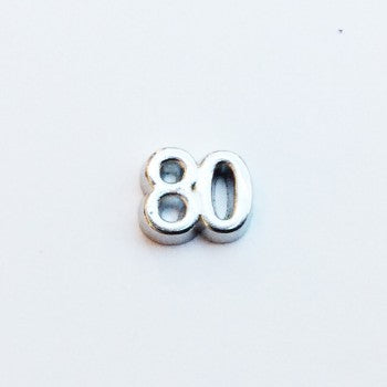 Celebratory Birthday Number 80 - Silver image 0
