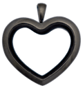 Locket Black Standard Heart Plain image 0