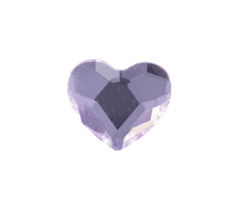 Small Love Heart - Rose Pink Crystal image 0