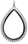 Silver Standard Raindrop Plain Locket image 0
