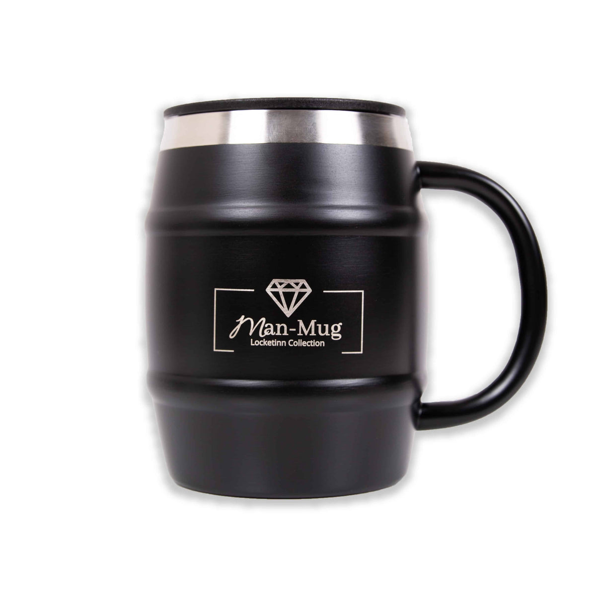INNsulated Man-Mug Beer Barrel- Matt Black 420ml image 0