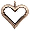 Rose Gold Full Size Straight Heart Plain Locket image 0