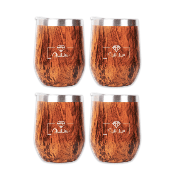 INNsulated Chill-Inn Goblet Set-Wood Grain image 0