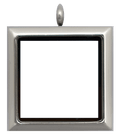 Locket Silver Standard Square Plain image 0