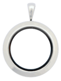 Locket Silver Medium Round Plain image 0