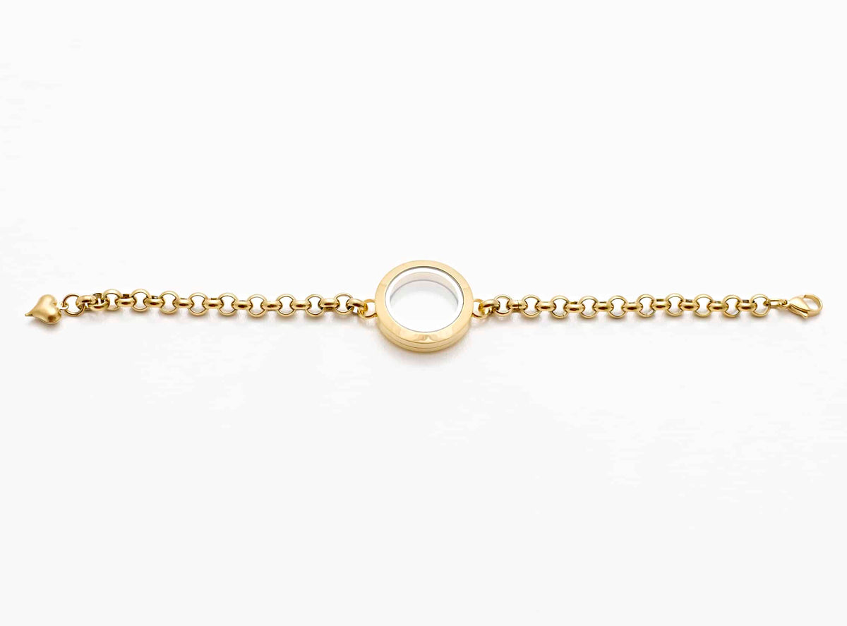 Bracelet Gold Locket Plain image 0