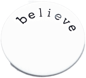 Large Plate - Believe Silver image 0