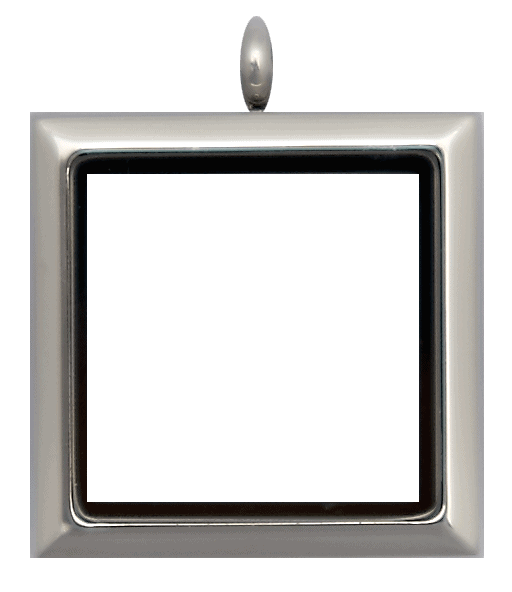 Silver Standard Square Plain Locket image 0