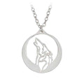 Necklace Spirit Animals-Howling Wolf Silver image 0