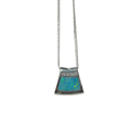 Opal Pendant Ocean Blue-Inlay Trapezoid image 0
