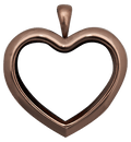 Chocolate Standard Heart Plain Locket image 0