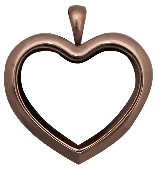 Chocolate Standard Heart Plain Locket image 0