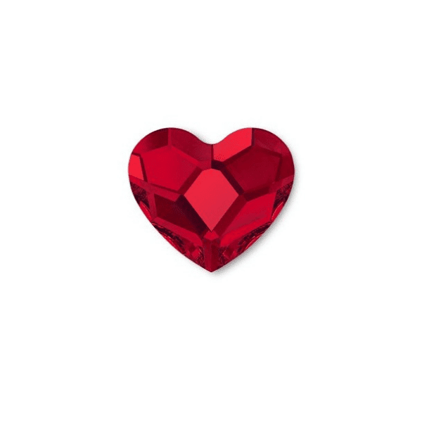 Swarovski Heart Crystal / Light Siam Red image 0