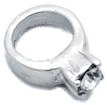 Ring - Silver With Crystal image 0