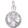Urn Crystal Angel Round Pendants image 0