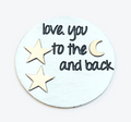 Large Plate - Love you to the Moon and Back with Gold Detail image 0