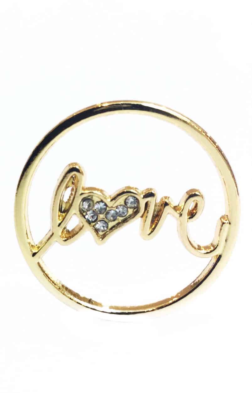 Large Plate - Curser Love Plate Gold image 0
