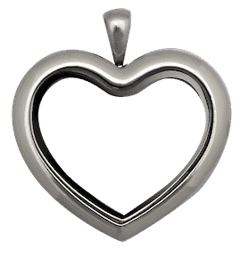 Locket Silver Standard Heart Plain image 0