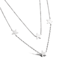 Necklace Natural Elements Double Star Choker-Silver image 0