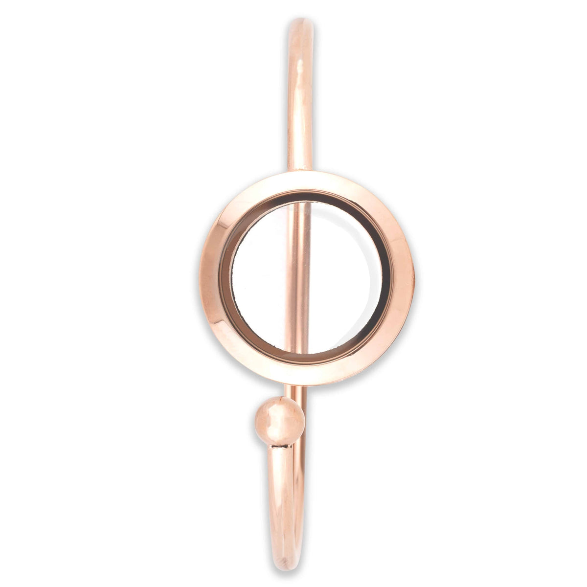 Locket Cuff Bangle-Rose Gold image 0