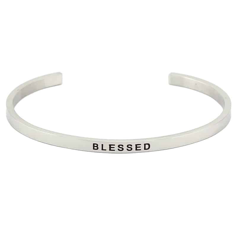 Mantraband Bangle-Blessed (Silver) image 0