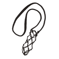 Macrame Bottle Holder-Black image 0