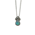 Opal Pendant Multi Green-Teardrop image 0