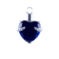 Urn Blue Crystal Heart Pendant image 0