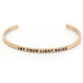 Mantraband Bangle Let Your Light Shine (Rose Gold) image 0
