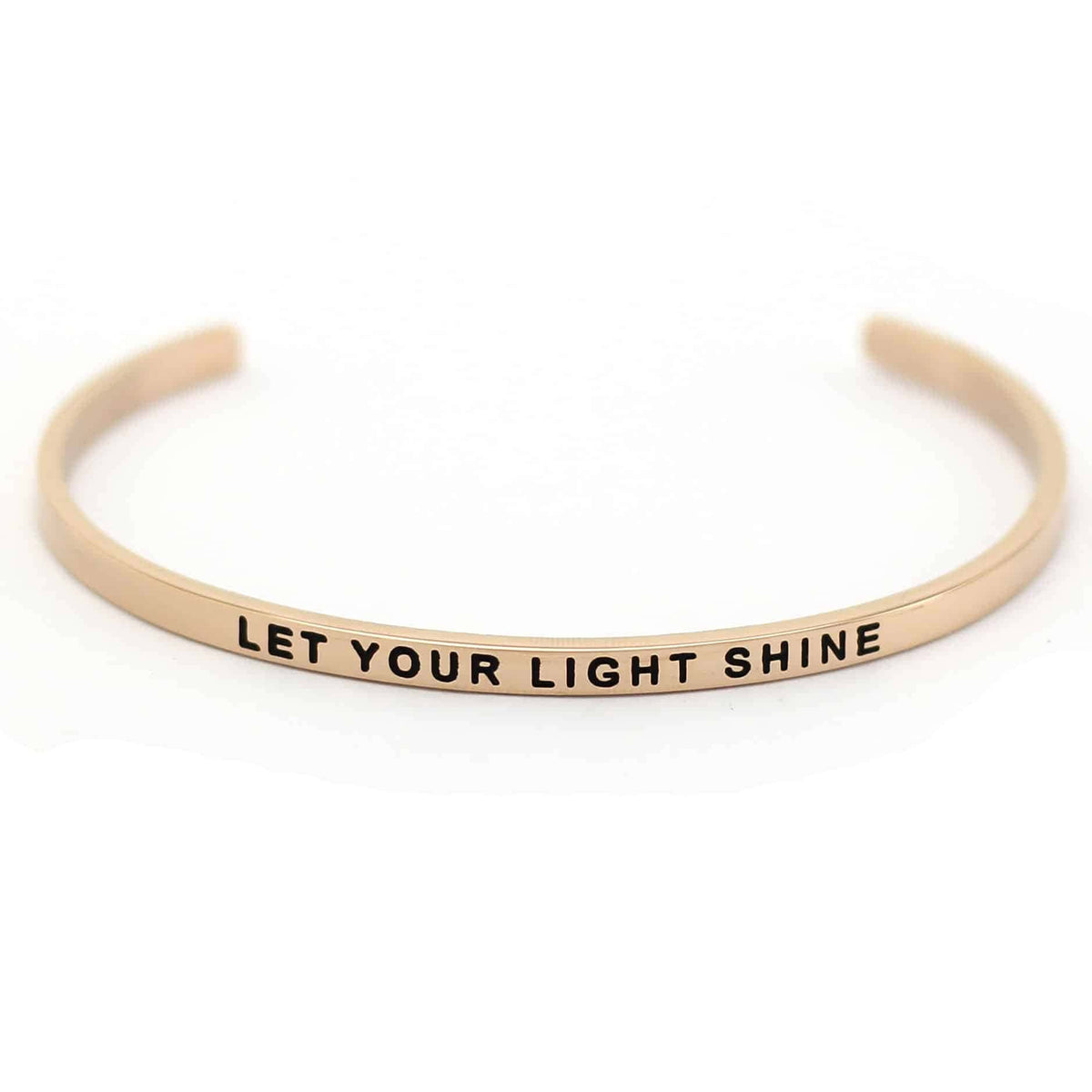 Mantraband Bangle Let Your Light Shine (Rose Gold) image 0