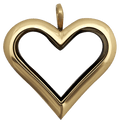 Gold Full Size Straight Heart Plain Locket image 0