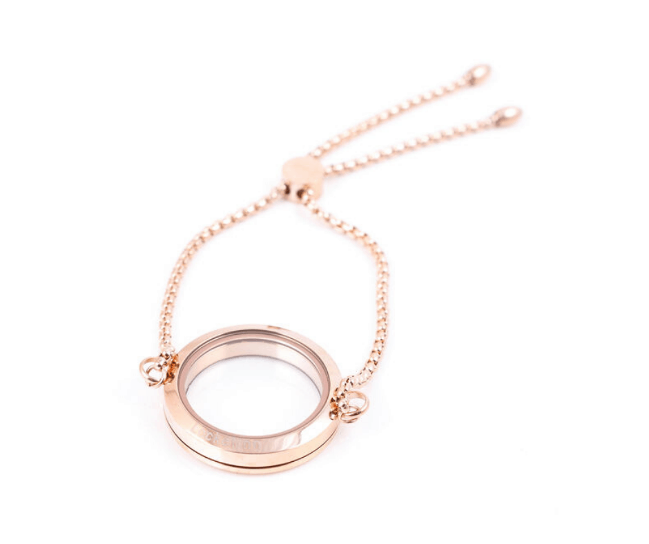Bracelet locket Snake Chain Slider-Rose Gold image 0