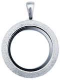 Locket Silver Medium Round Shimmer image 0