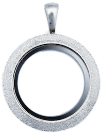 Locket Silver Medium Round Shimmer image 0
