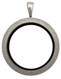 Silver Standard Round Shimmer Locket image 0
