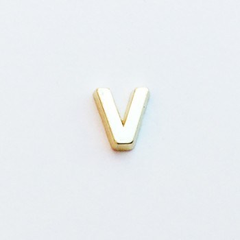 Letter V - Plain Gold image 0