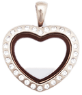 Locket Rose Gold Medium Heart Crystals image 0