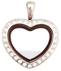 Locket Rose Gold Medium Heart Crystals image 0